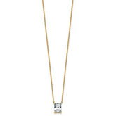 14k 2 carat Certified Lab Grown Diamond VS+ F+ Radiant Complete 18 inch Four Prong Pendant Necklace
